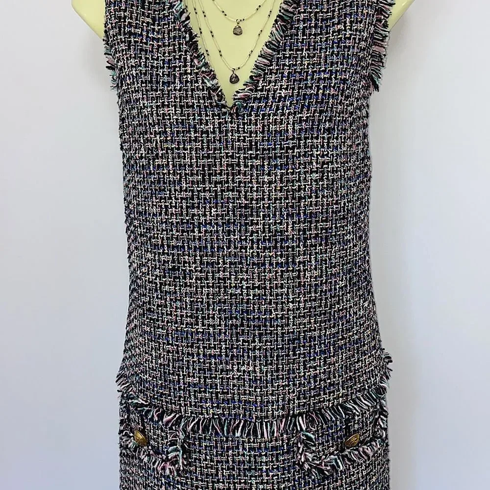 J Crew J.Crew Dress Multi Color Tweed Size 8 NWOT